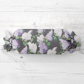 Biante Vankúš valec bonbon Sandra SA-384 Kvety orgovánu na sivom 15x80 cm