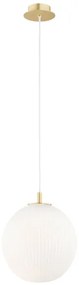 Argon 8507 - Luster na lanku PALOMA 1xE27/15W/230V pr. 25 cm zlatá/biela