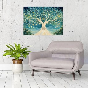 Obraz – Magický strom so špirálami (70x50 cm)