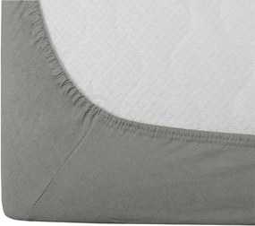 Sada krepových obliečok WHITE SHEEPS POLY sivé + plachta Jersey 90 x 200 cm sivá, jednolôžko
