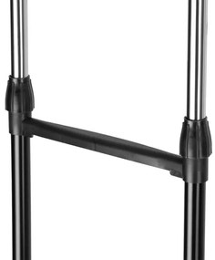 Vešiakový stojan na kolieskach WALERIA čierny