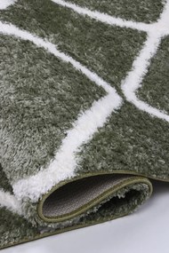 Koberec Boho 613 GREEN/CREAM rozmery koberec: 80x150 cm
