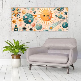 Obraz - Kúsky z vesmíru (120x50 cm)