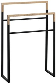 Sapho Sapho, SKA Stojan na uteráky, 550x800x200mm, čierna mat/dub, SKA308