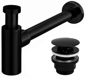 Sifón s click/clack zátkou MAXMAX Rea čierny - univerzálny