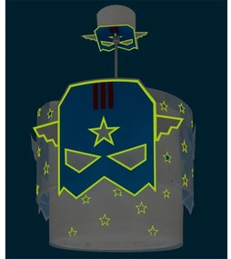 Dalber 61812 - Detský luster MODRÁ HERO 1xE27/15W/230V