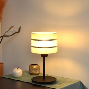 LED Stolná lampa HELEN 1xE27/15W/230V krémová/čierna/zlatá