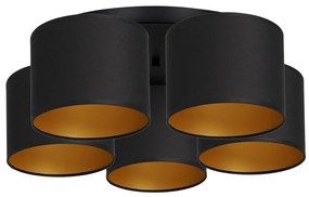 Luster prisadený ARDEN 5xE27/60W/230V čierna/zlatá
