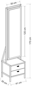 Kozmetický stol Elegante White