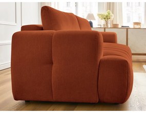 Rozkladacia/s úložným priestorom pohovka v tehlovej farbe 251 cm Fuji – Bobochic Paris