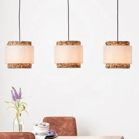 Brilliant - Luster na lanku WATERLILLY 3xE27/60W/230V krémová