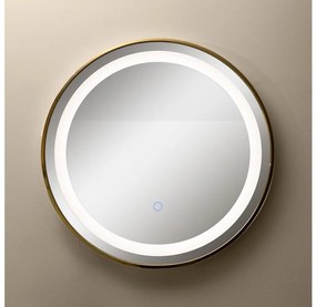 Zuma Line D251801-LED Kúp. zrkadlo s podsv. 24W/230V 3000/4000/6000K IP44 zlatá