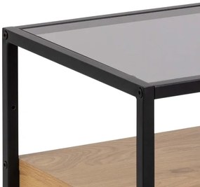 Nočný stolík ZEIN dub/čierna