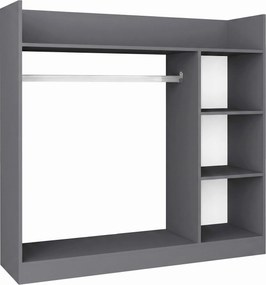 XXXLutz OTVORENÁ ŠATNÍKOVÁ SKRIŇA, 124/120/35 cm Livetastic - Skrine - 000657064302
