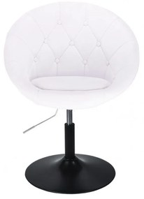 LuxuryForm DESIGN Kreslo VERA na čiernom tanieri - biele