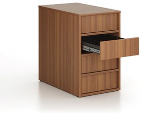 Kancelársky prístavný kontajner FRAME, 428 x 763 x 721 mm, orech