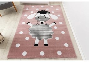 styldomova Detský ružový koberec PETIT Ovečka