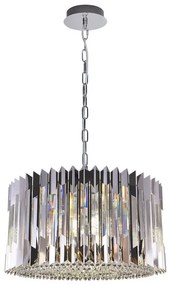 Luster na reťazi RITZ 12xE14/40W/230V pr. 54 cm lesklý chróm