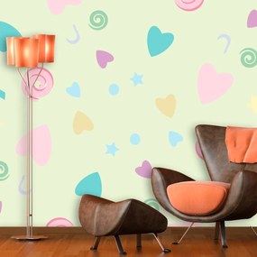 Sablio Tapeta Srdiečka a špirály XL - 125x75 cm
