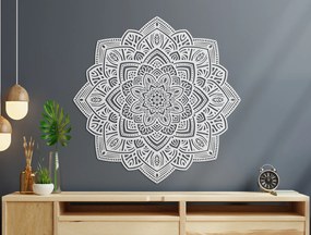 drevko Vyrezávaná drevená mandala Symetria Rozmer obrazu: 120 x 120 cm, Farba dekorácie: Čierna