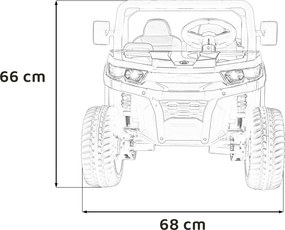Ramiz Auto Pick-Up Speed 900 pre deti Zelená + Pohon 4x4 + Pohyblivý čerpadlo + Batožinový priestor + Diaľkové ovládanie + Lopata + LED audio