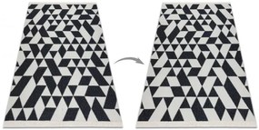 Koberec TWIN 22992 Geometrický čierny / krémový