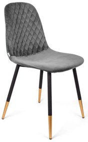 Stolička NOIR zamatová sivá SS22 933473