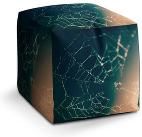 Taburet Cube pavučina, béžová / čierna