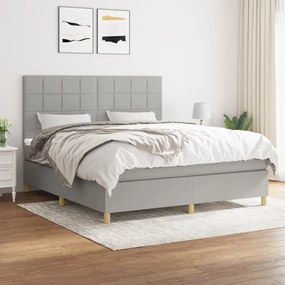 Boxspring posteľ s matracom svetlosivá 100x200 cm látka 3142345