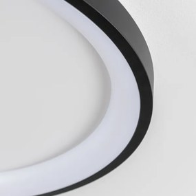 Brilagi - LED stmievateľné stropné svietidlo FALCON SLIM LED/42W/230V pr. 50 cm čierne s diaľkovým ovládaním