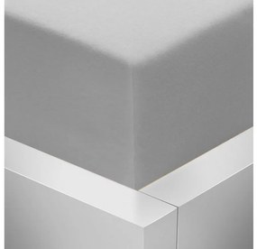 Jersey napínacie prestieradlo s lycrou - svetlo sivé 175 g / m2 180x200 cm