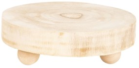Drevená podložka pod riad na nožičkách - Ø 23 * 6 cm