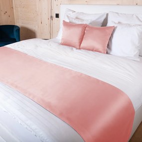 Biante Saténový prehoz/behúň na posteľ Satén LUX-061 Svetlo koralovo ružový 50x200 cm