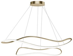 Toolight Toolight, závesná lampa 80cm, 61W, 3000K, LHJ017-CP2, zlatá, OSW-50007
