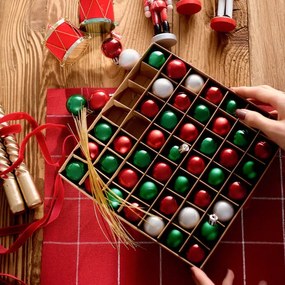 Vianočné guľky GERONI farebné 714511 (48ks)