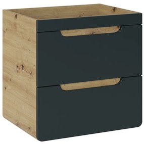 Umývadlová skrinka Aruba 820 2S dub craft zlatý/čierny mat