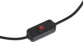 Japandi vonkajšia stojaca lampa čierna s béžovým lanovým tienidlom IP44 - Arc Jayla