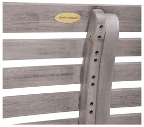 Sivá drevená záhradná lavica Mandalay – Garden Pleasure