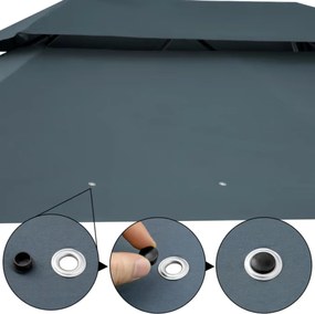 Zahradní altán Jaden 3x4 m antracitový