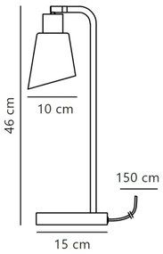 Nordlux - Stolná lampa MOLLI 1xE14/25W/230V