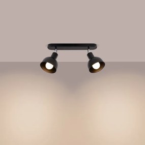 Sollux SL.1317 - Bodové svietidlo ELBA 2xE27/15W/230V čierna