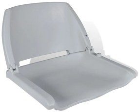 Sedadlo do člna, sklápacie operadlo bez vankúša sivé 48x51x41cm