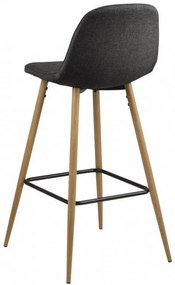 Barová stolička Wilma III sivá/drevo