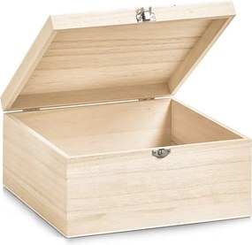 Zeller Present Drevený úložný box s vekom, ZELL, 26 x 26 x 12,5 cm