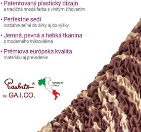 Bielastické poťahy UNIVERSO NOVÉ žíhané hnedé dvojkreslo (š. 120 - 160 cm)