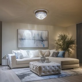 Brilagi - LED krištáľové stropné svietidlo VELURE 5xE14/40W/230V čierne