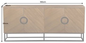 Komoda 46556 Grandezza 180cm Natural Orech dyha  - Komfort-nábytok
