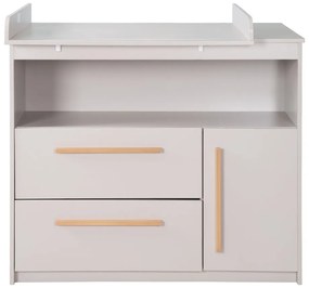 Svetlosivá detská komoda s prebaľovacím pultom 107x98x75 cm Lea – Roba