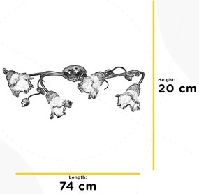 ONLI - Stropné svietidlo ARIANNA 4xE14/6W/230V bronzové