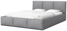 GM Čalúnená manželská posteľ s úložným priestorom Izabela - sivá Rozmer: 160x200